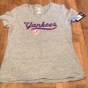 Majestic Gray Yankees T-Shirt